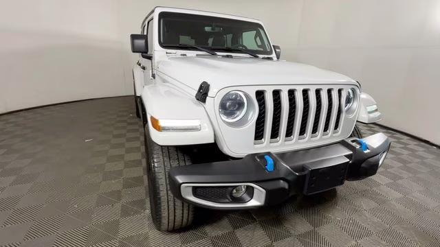 2023 Bright White Clearcoat Jeep Wrangler Sahara 4xe 4X4 SUV