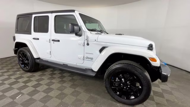 2023 Bright White Clearcoat Jeep Wrangler Sahara 4xe 4X4 SUV