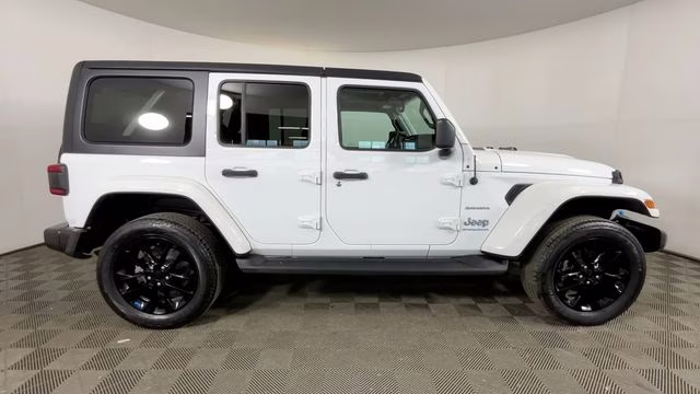 2023 Bright White Clearcoat Jeep Wrangler Sahara 4xe 4X4 SUV
