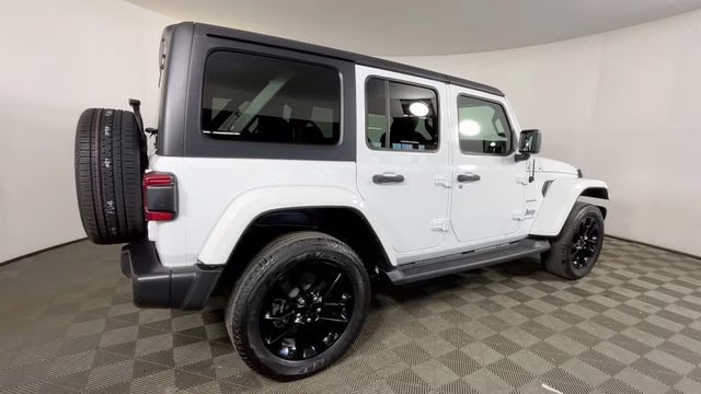 2023 Bright White Clearcoat Jeep Wrangler Sahara 4xe 4X4 SUV