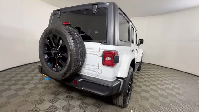 2023 Bright White Clearcoat Jeep Wrangler Sahara 4xe 4X4 SUV