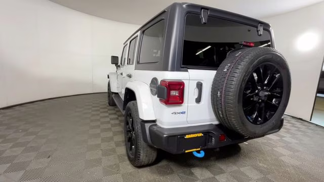 2023 Bright White Clearcoat Jeep Wrangler Sahara 4xe 4X4 SUV