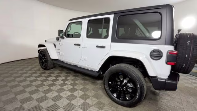 2023 Bright White Clearcoat Jeep Wrangler Sahara 4xe 4X4 SUV