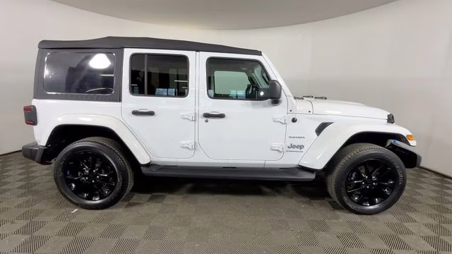 2023 Bright White Clearcoat Jeep Wrangler Sahara 4xe 4X4 SUV
