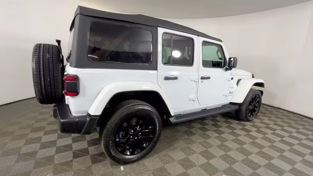 2023 Bright White Clearcoat Jeep Wrangler Sahara 4xe 4X4 SUV