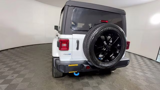 2023 Bright White Clearcoat Jeep Wrangler Sahara 4xe 4X4 SUV
