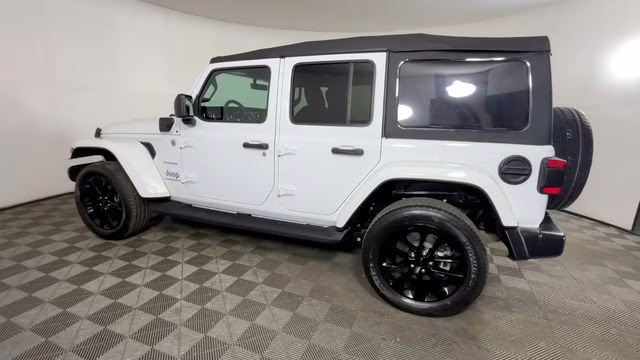 2023 Bright White Clearcoat Jeep Wrangler Sahara 4xe 4X4 SUV