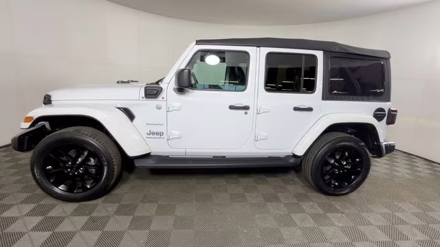 2023 Bright White Clearcoat Jeep Wrangler Sahara 4xe 4X4 SUV