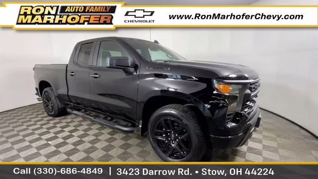 2023 Black Chevrolet Silverado 1500 Custom 4X4 Truck