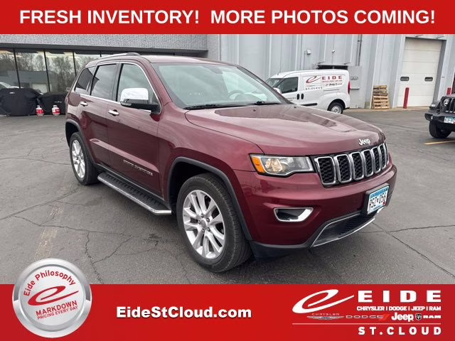 2017 Velvet Red Pearlcoat Jeep Grand Cherokee Limited 4X4 SUV