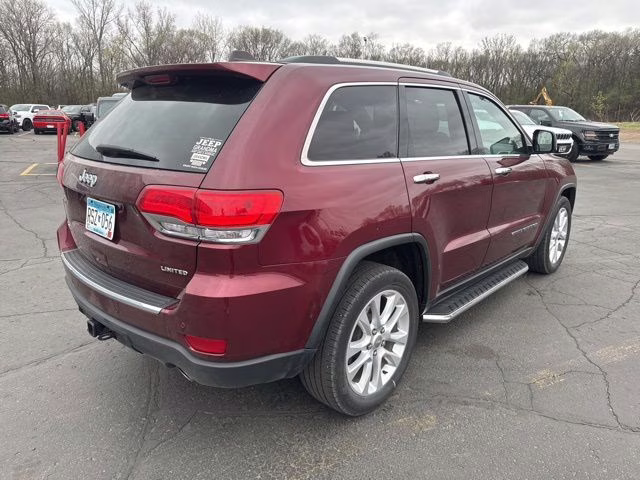 2017 Velvet Red Pearlcoat Jeep Grand Cherokee Limited 4X4 SUV