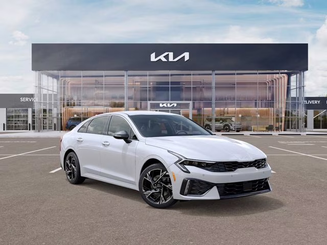 2026 White Kia K5 GT-Line AWD Sedan