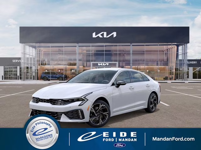 2026 White Kia K5 GT-Line AWD Sedan