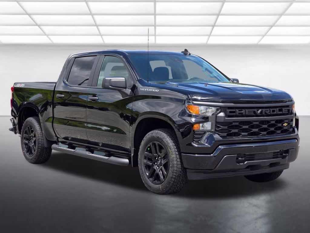 2026 Black Chevrolet Silverado 1500 Custom 4X4 Truck