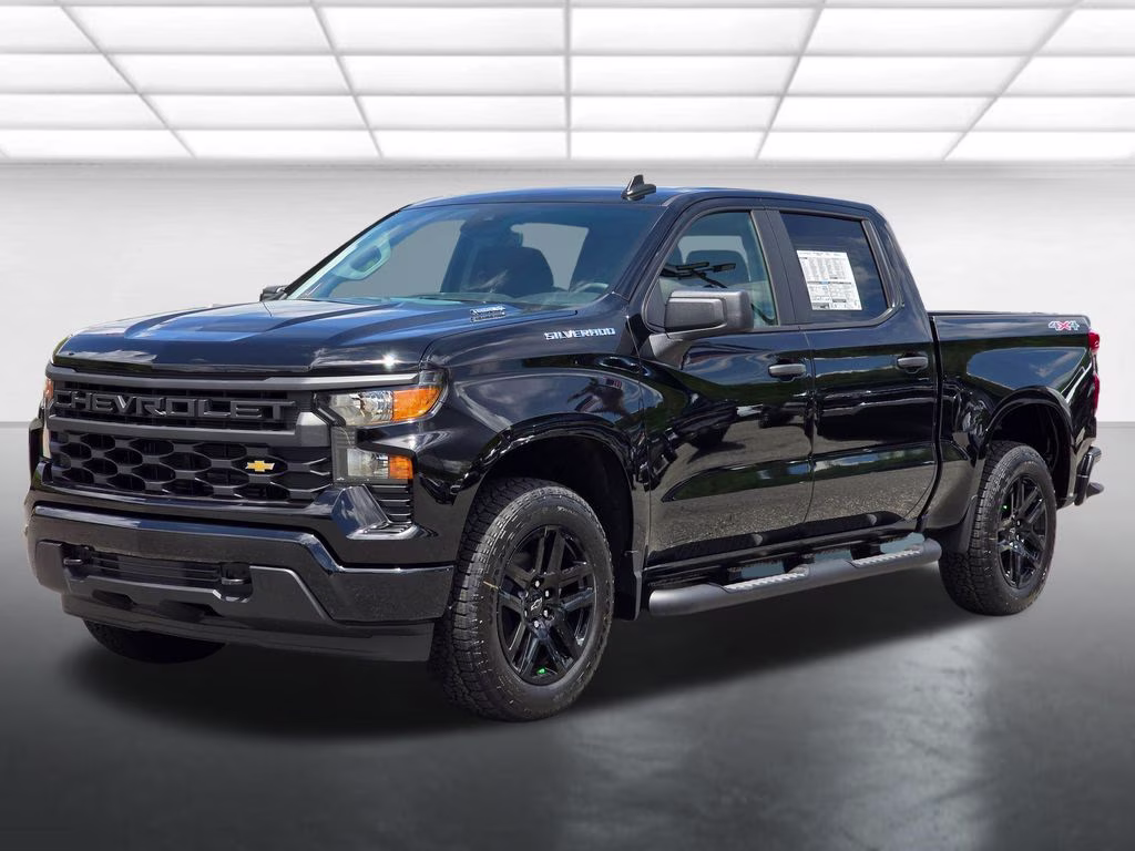 2026 Black Chevrolet Silverado 1500 Custom 4X4 Truck