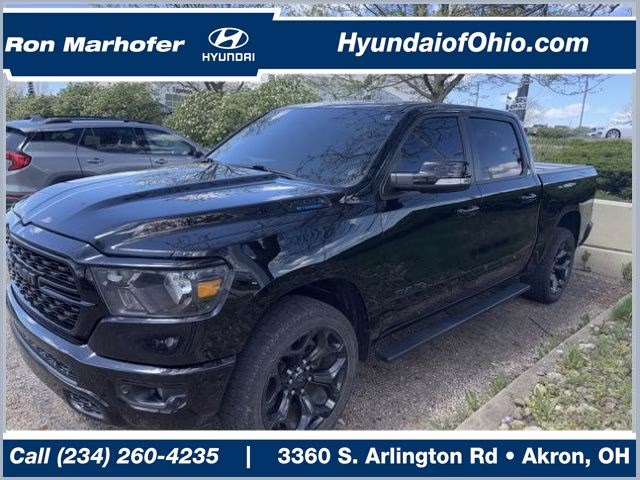 2022 Diamond Black Crystal Pearlcoat Ram 1500 Big Horn/Lone Star 4X4 Truck