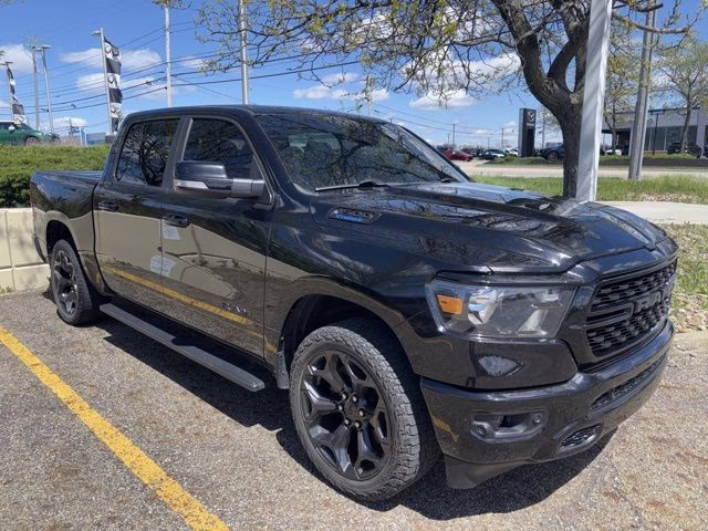 2022 Diamond Black Crystal Pearlcoat Ram 1500 Big Horn/Lone Star 4X4 Truck