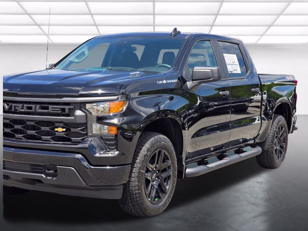 2026 Black Chevrolet Silverado 1500 Custom 4X4 Truck