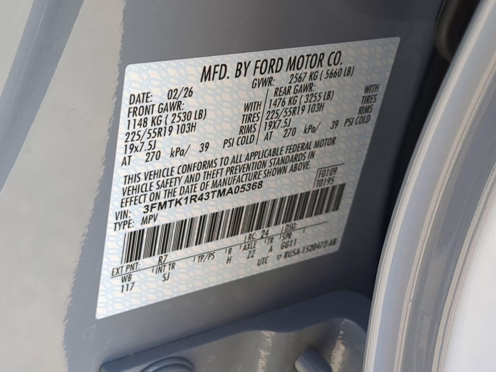 2026 Glacier Gray Metallic Tricoat Ford Mustang Mach-E Select RWD SUV