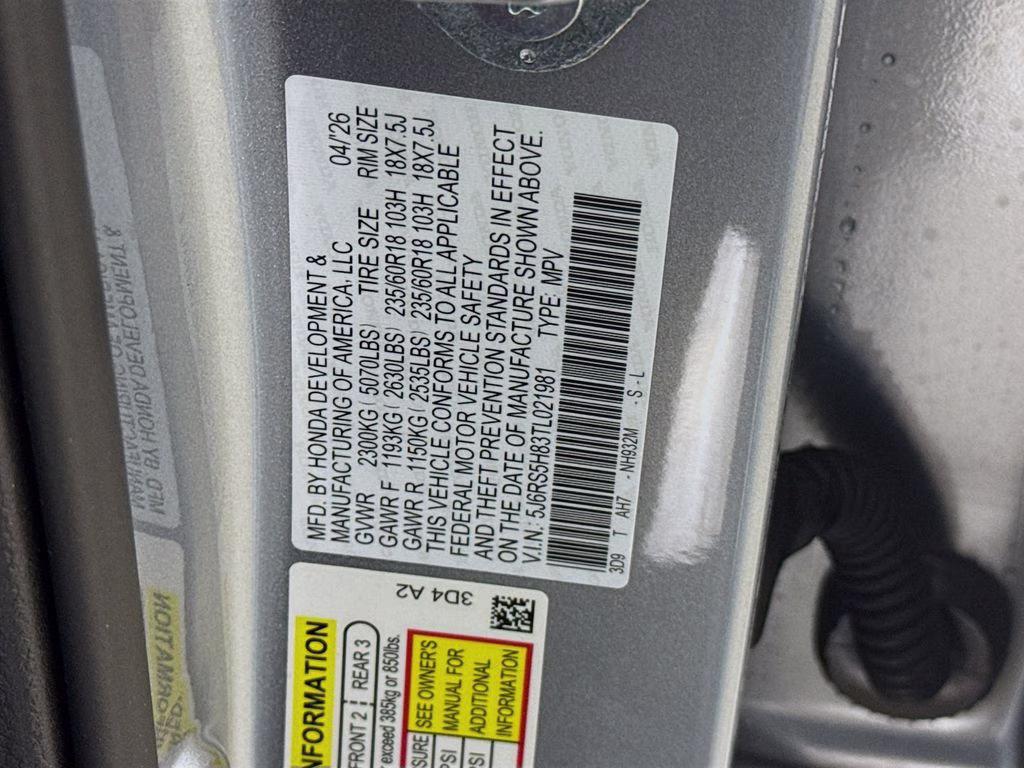 2026 Solar Silver Metallic Honda CR-V Hybrid Sport-L FWD SUV