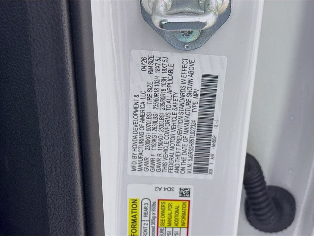 2026 Platinum White Pearl Honda CR-V Hybrid Sport-L FWD SUV
