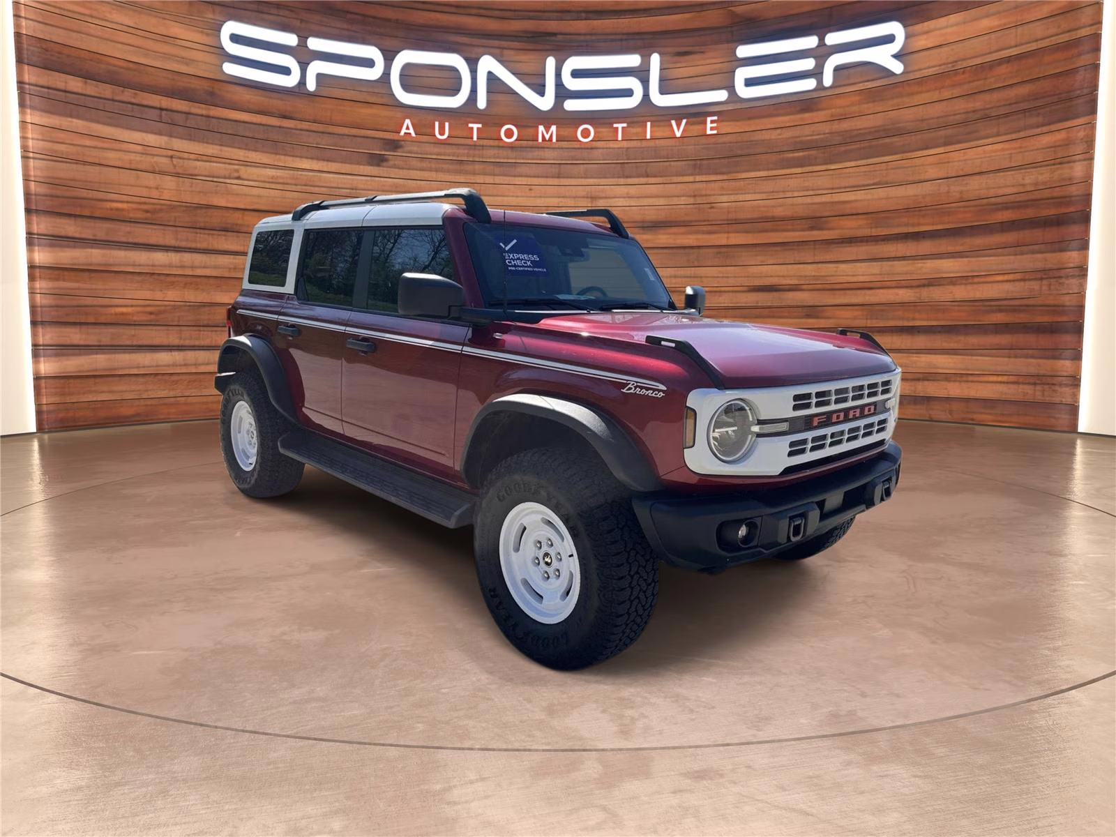 2025 Ruby Red Metallic Tinted Clearcoat Ford Bronco Heritage Edition 4X4 SUV