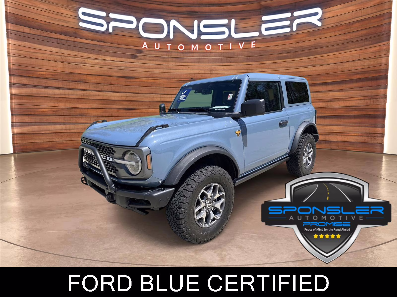 2025 Azure Gray Metallic Tri-Coat Ford Bronco Badlands 4X4 SUV