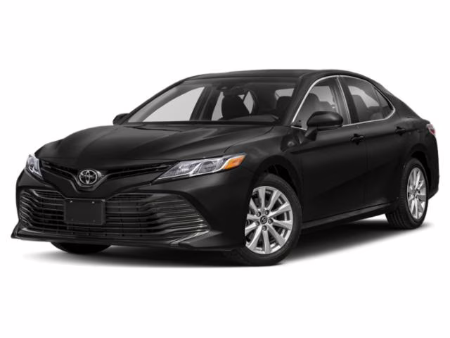 2020 Midnight Black Metallic Toyota Camry LE FWD Sedan