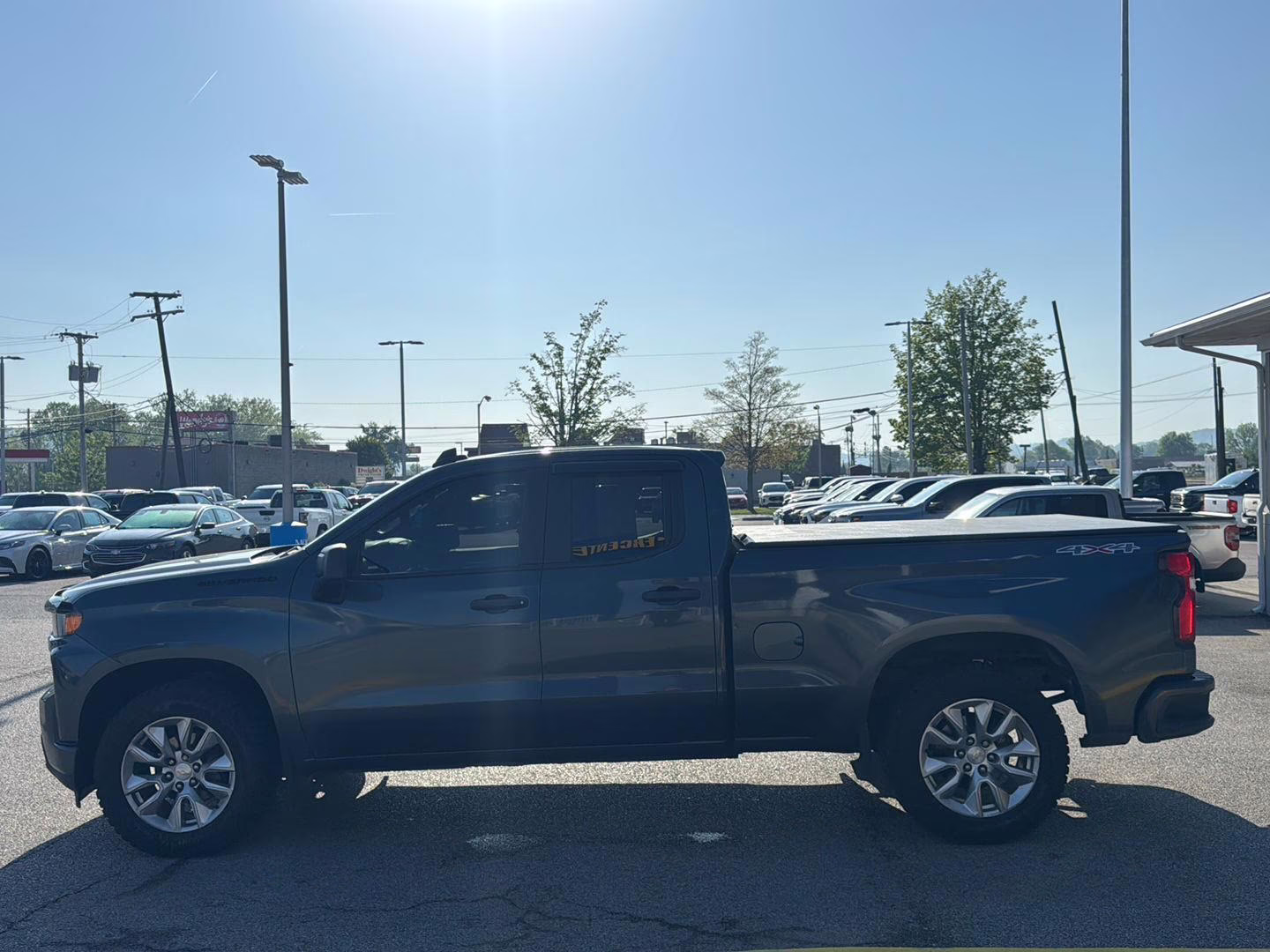 2021 Shadow Gray Metallic Chevrolet Silverado 1500 Custom 4X4 Truck