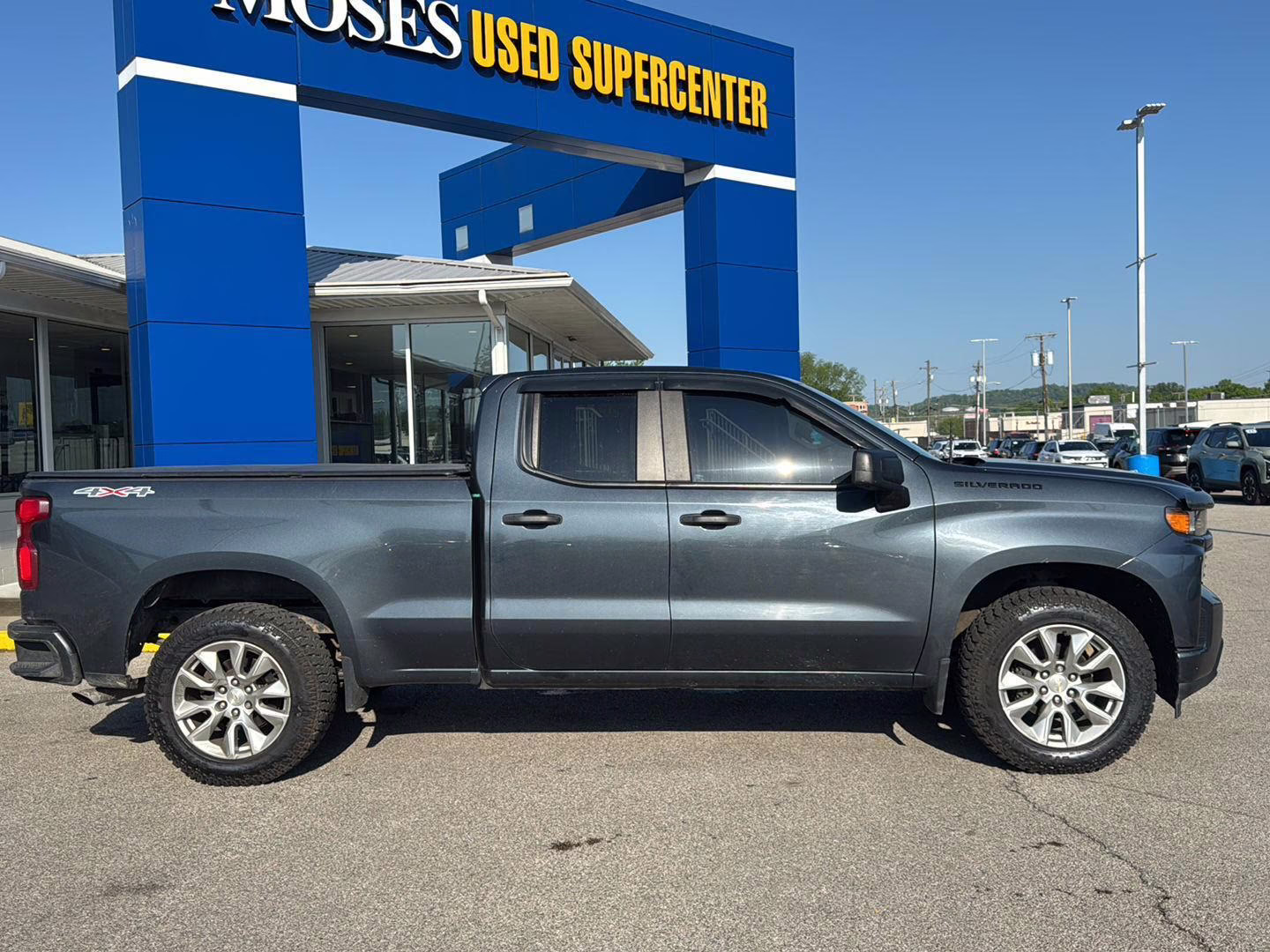 2021 Shadow Gray Metallic Chevrolet Silverado 1500 Custom 4X4 Truck