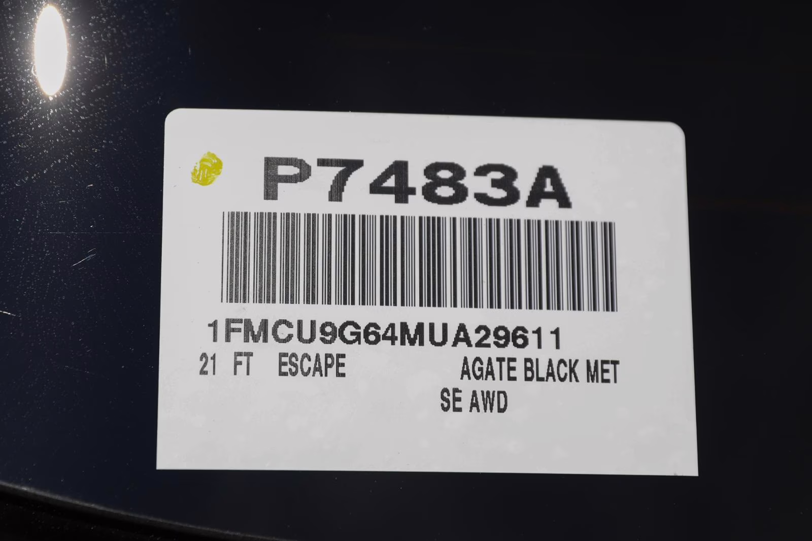 2021 Agate Black Metallic Ford Escape SE AWD SUV