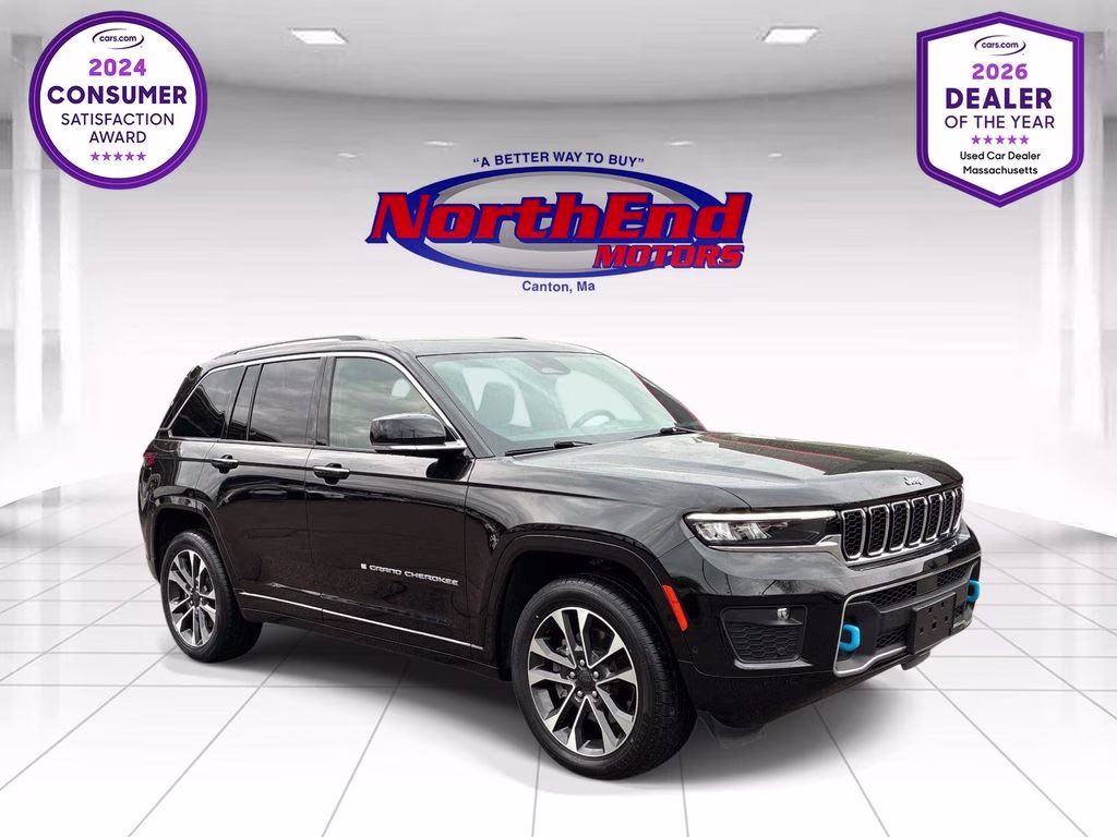 2023 Diamond Black Crystal Pearlcoat Jeep Grand Cherokee Overland 4xe 4X4 SUV
