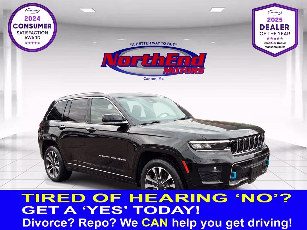 2023 Diamond Black Crystal Pearlcoat Jeep Grand Cherokee Overland 4xe 4X4 SUV