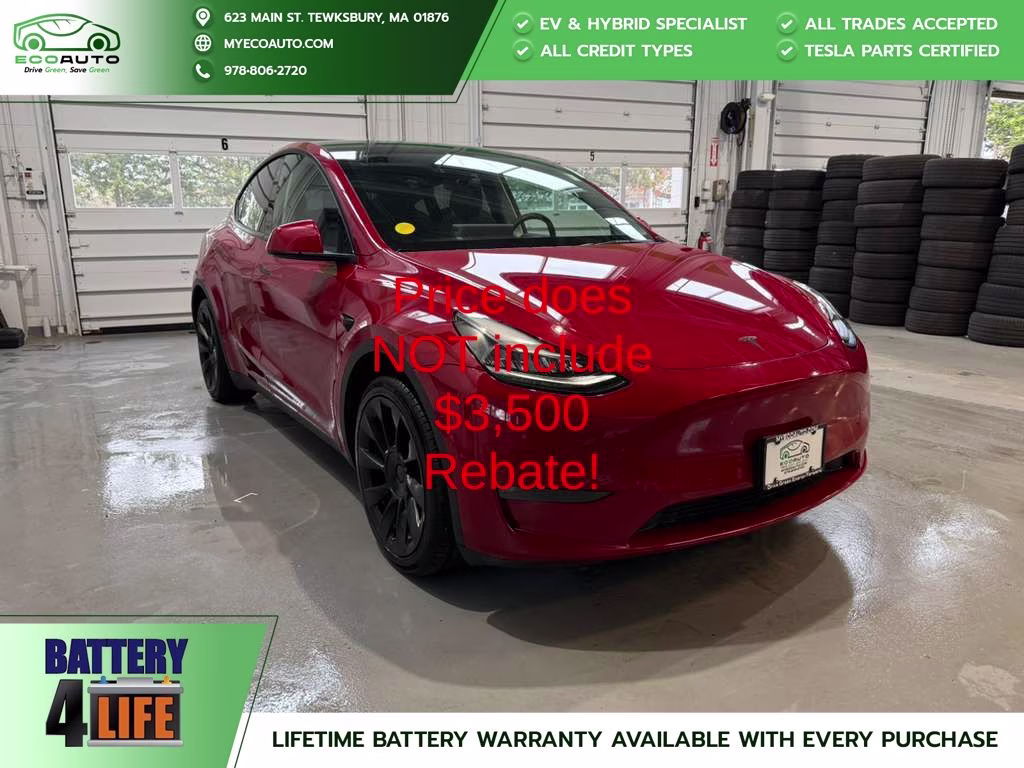 2022 Red Multi-Coat Tesla Model Y Long Range AWD SUV