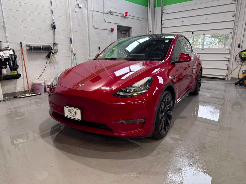 2022 Red Multi-Coat Tesla Model Y Long Range AWD SUV