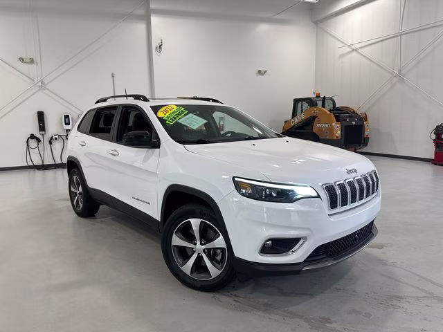 2022 Bright White Clearcoat Jeep Cherokee Limited 4X4 SUV
