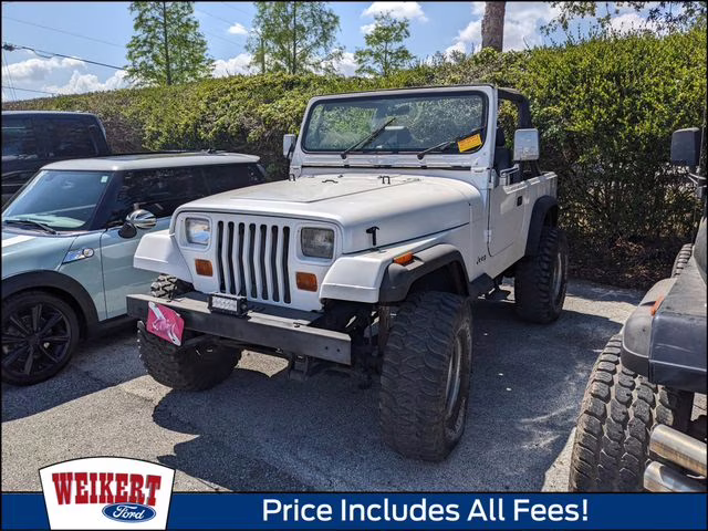 1988 White Jeep Wrangler S 4X4 SoftTop