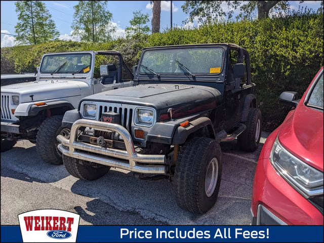 1992 Black Jeep Wrangler S 4X4 SUV