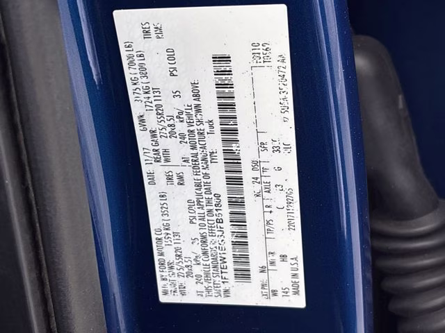 2018 Lightning Blue Ford F-150 LARIAT 4X4 Truck