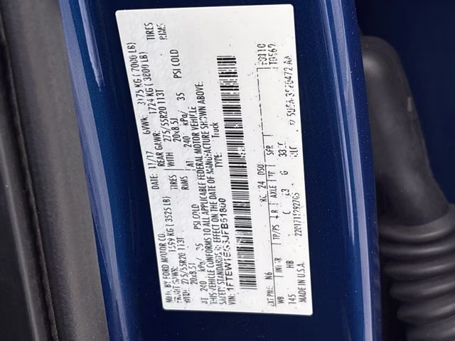 2018 Lightning Blue Ford F-150 Lariat 4X4 Truck