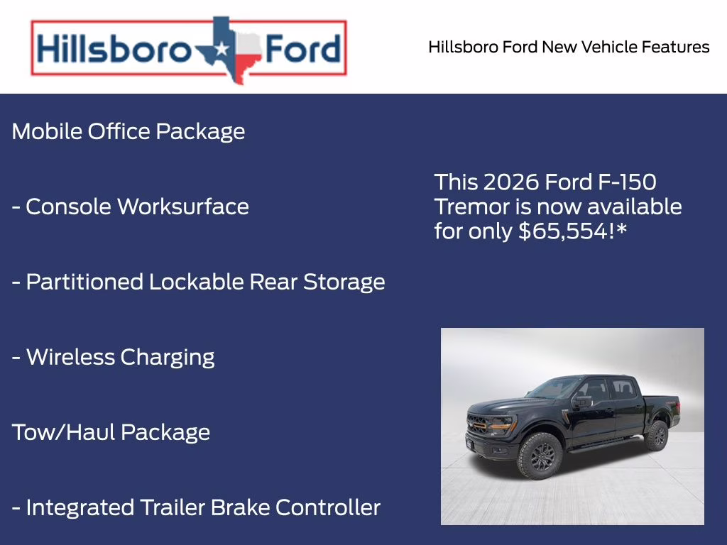 2026 Agate Black Metallic Ford F-150 Tremor 4X4 Truck