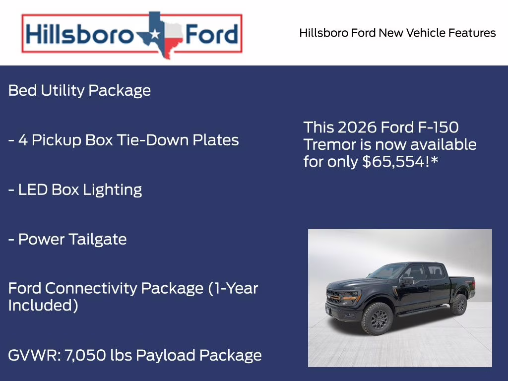 2026 Agate Black Metallic Ford F-150 Tremor 4X4 Truck