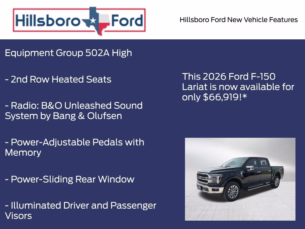2026 Agate Black Metallic Ford F-150 Lariat 4X4 Truck