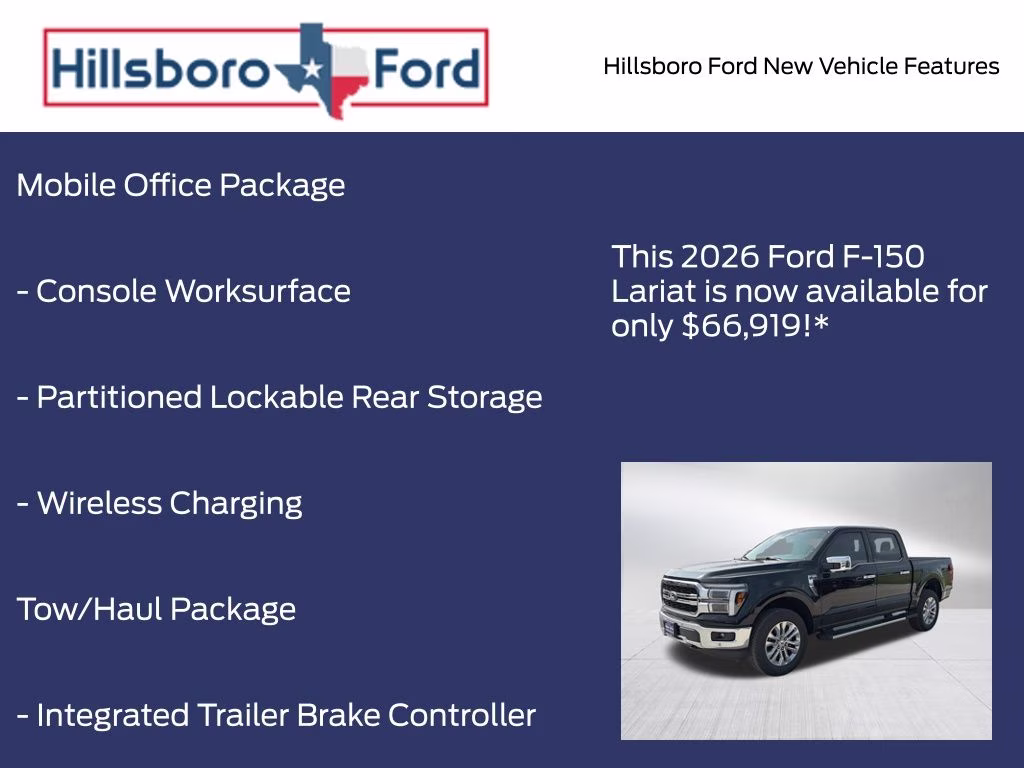 2026 Agate Black Metallic Ford F-150 Lariat 4X4 Truck