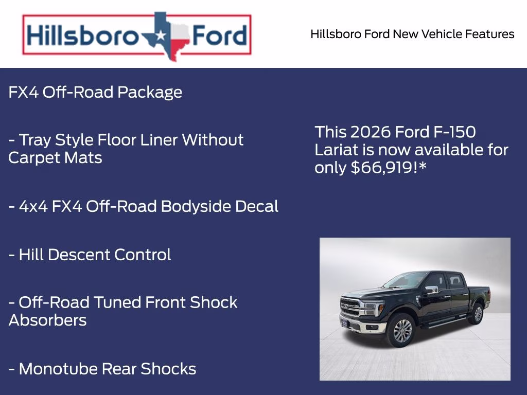 2026 Agate Black Metallic Ford F-150 Lariat 4X4 Truck