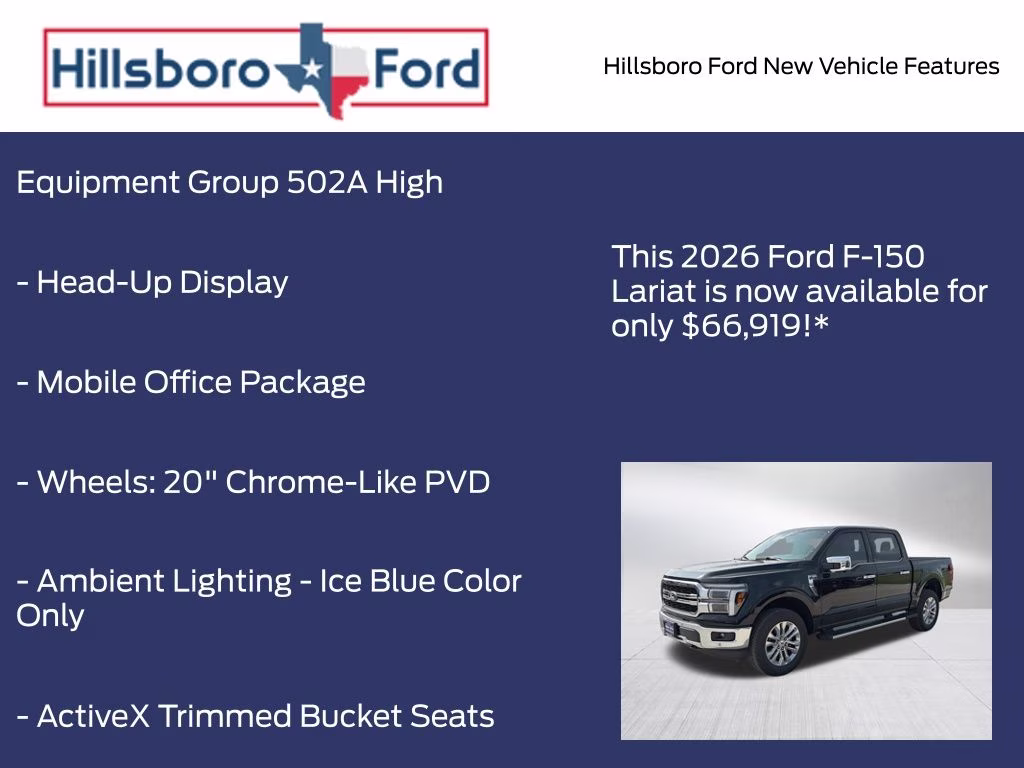 2026 Agate Black Metallic Ford F-150 Lariat 4X4 Truck