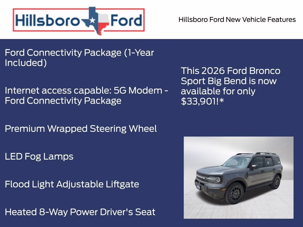 2026 Carbonized Gray Metallic Ford Bronco Sport Big Bend 4X4 SUV
