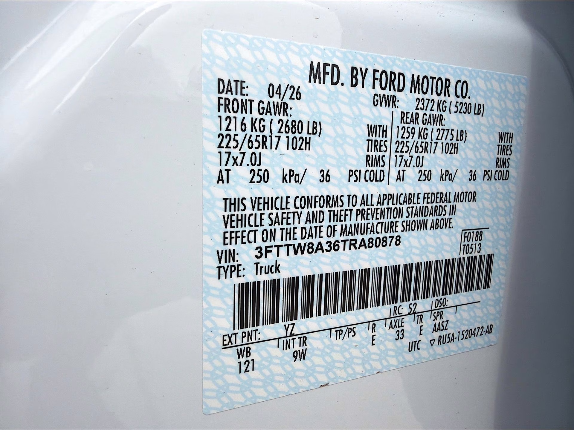 2026 Oxford White Ford Maverick XL FWD Truck