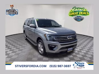 2021 Iconic Silver Metallic Ford Expedition Max XLT 4X4 SUV