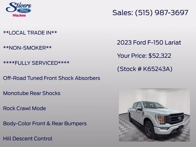 2023 Avalanche Gray Ford F-150 Lariat 4X4 Truck